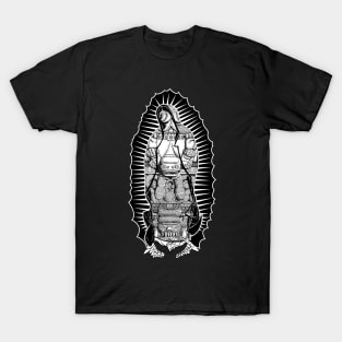 Coatlicue Guadalupe Black Version T-Shirt